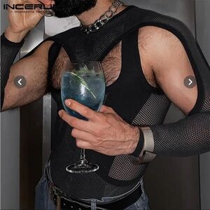 Cute Mugler like mesh top